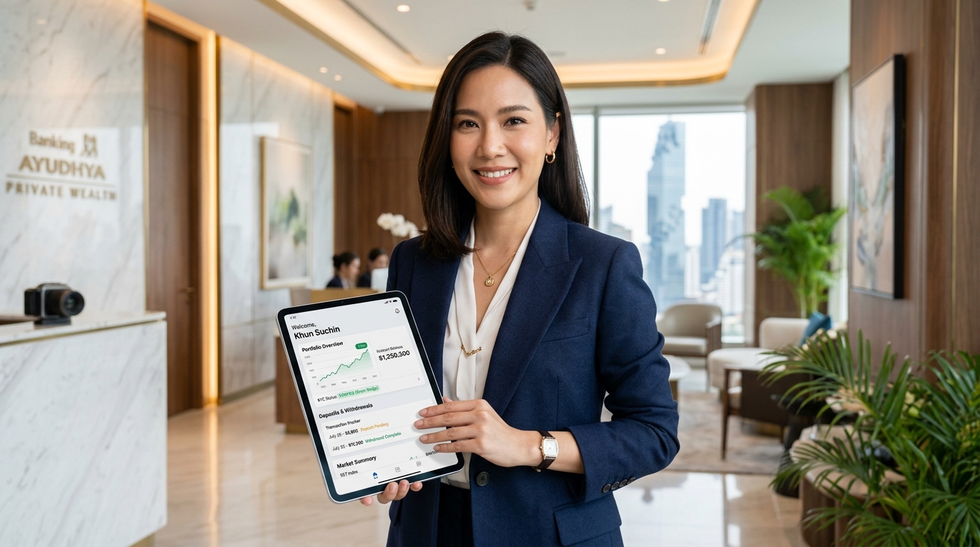 ผู้จัดการฝ่ายนักลงทุนสัมพันธ์คนไทยนำเสนอระบบหน้าบ้าน Customer Portal แก่นักลงทุน