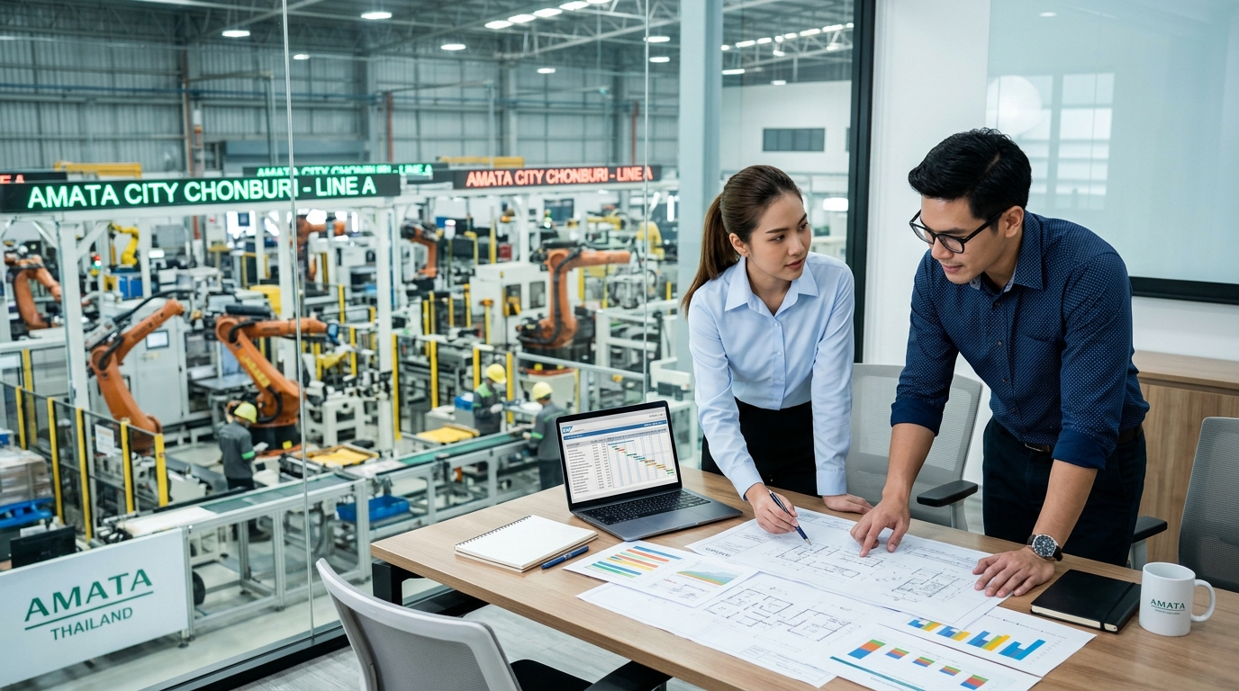 Factory sales and production planning team coordinating order delivery dates