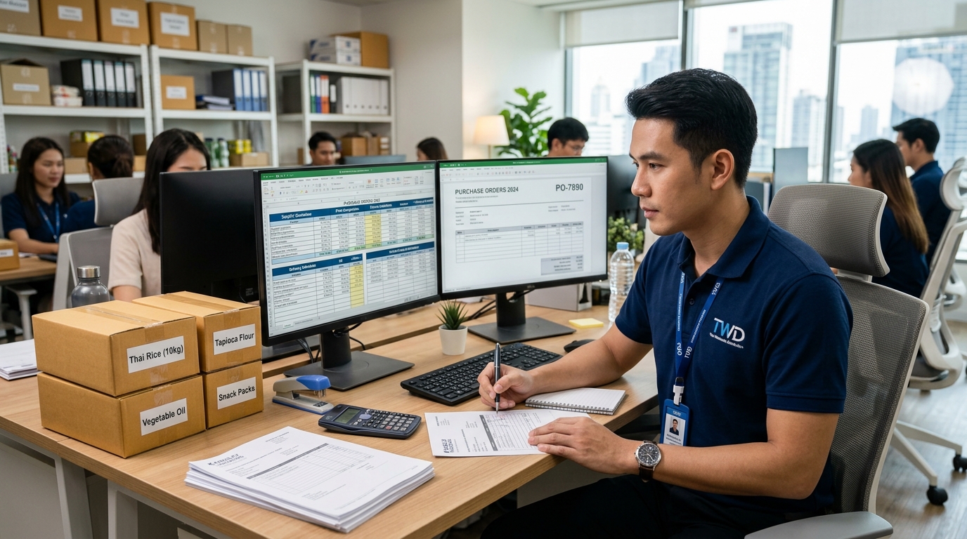 Procurement team comparing supplier quotes in YoelRobotics ERP